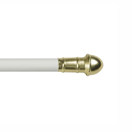 Kenney Mfg Kenney White Dresden Cafe Rod 28 in. L X 48 in. L KN386/1